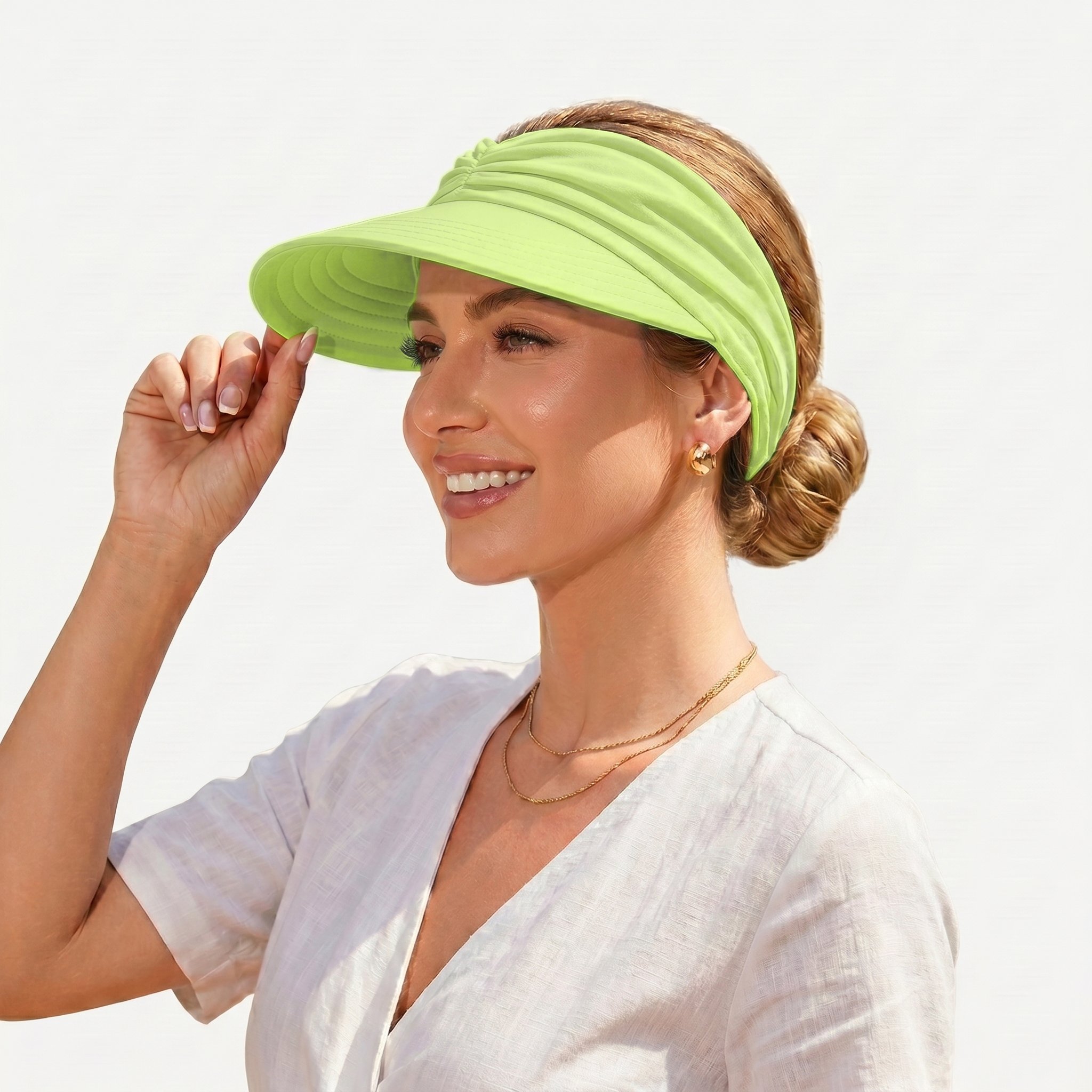 🛒 Buy 3, Save 20% 💰 – 👒 UPF 50+ Sun Visor Ponytail Hat | Wide Brim, Breathable, Foldable