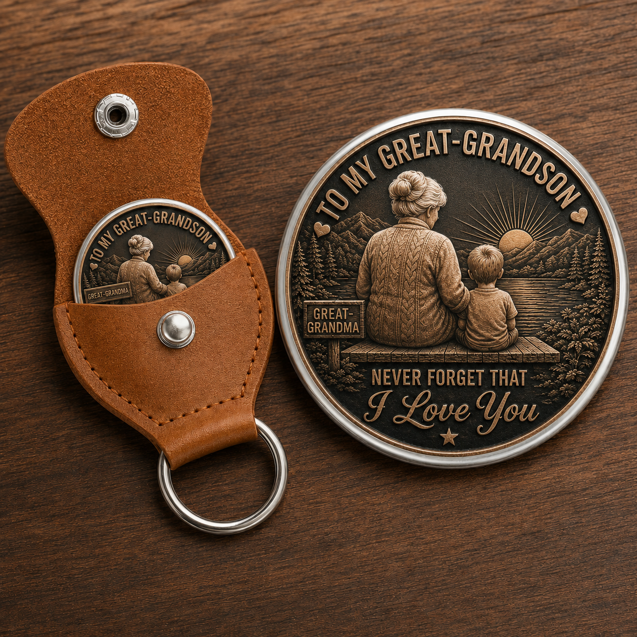 Custom Pocket Hug - Personalized Birthday Gifts For Grandson - My Greatest Adventure