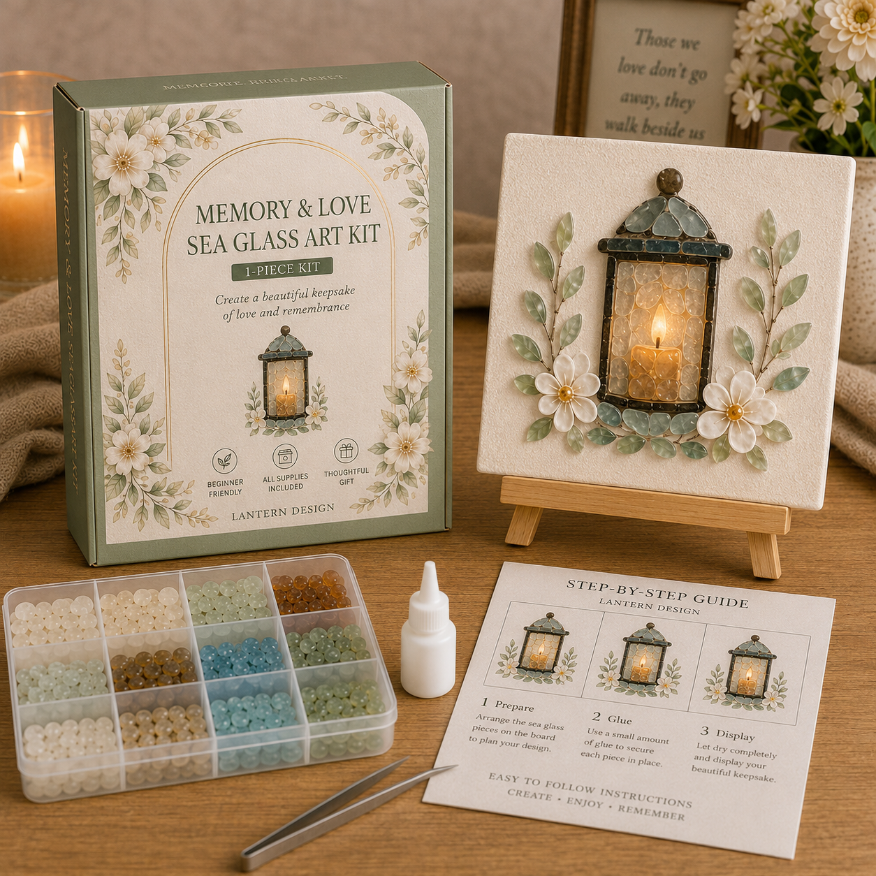 Faith & Memories Sea Glass Art Kit – Meaningful DIY Keepsakes 🙏💖