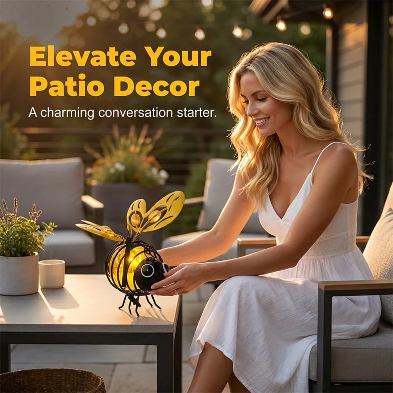 🌙🍃🪴 LIMITED-TIME 60% OFF! Hanging Solar Bee Light – Warm Amber Glow, Flicker-Free, Perfect for Garden Parties, Camping, or Kids’ Rooms – Spread Joy Day and Night 🌞🌜