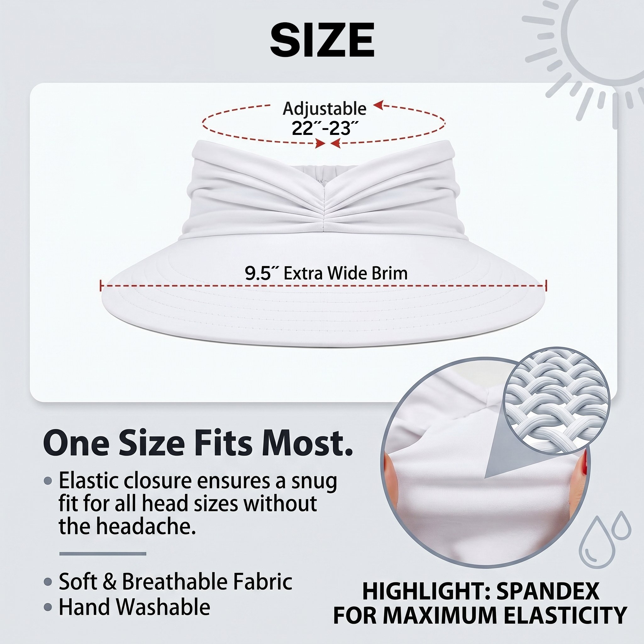 🛒 Buy 3, Save 20% 💰 – 👒 UPF 50+ Sun Visor Ponytail Hat | Wide Brim, Breathable, Foldable