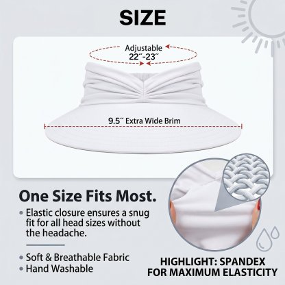 🛒 Buy 3, Save 20% 💰 – 👒 UPF 50+ Sun Visor Ponytail Hat | Wide Brim, Breathable, Foldable