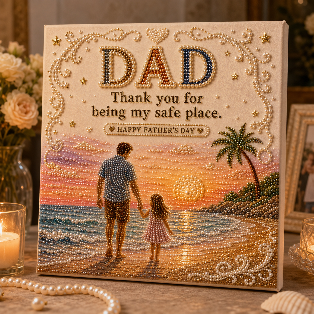 Father’s Day Pearl Beaded Art Kit – A Handmade Keepsake for Dad