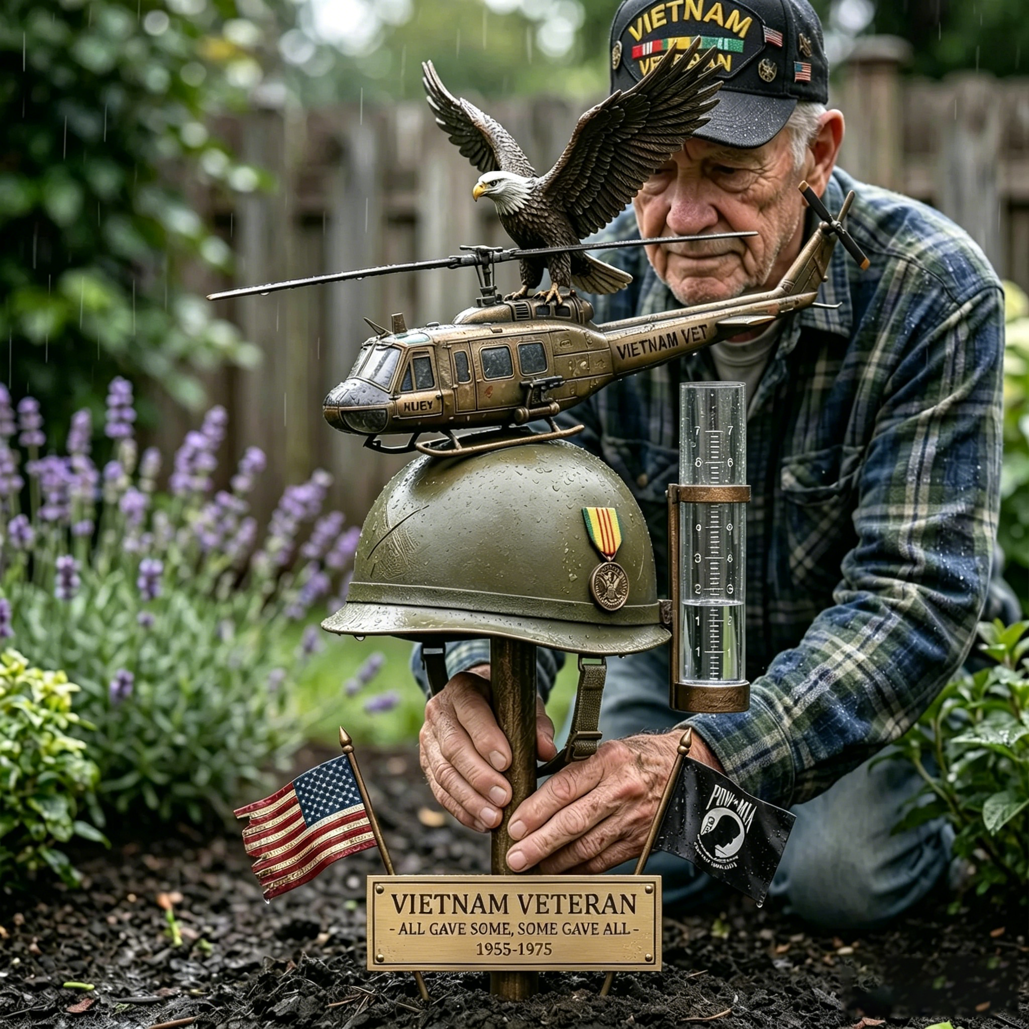 🦅Vietnam Veteran Rain Gauge🚁