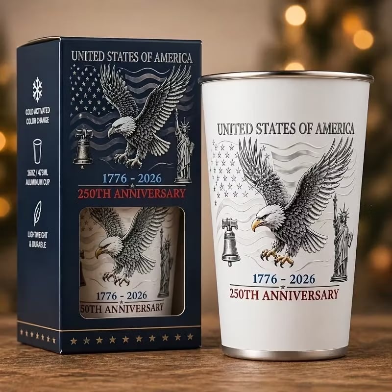 🦅 Pour Ice-Cold Beer | USA 250th Anniversary Color Changing Cup 🎉