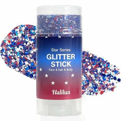 🦅4th of July Glitter Stick✨🔔Red, White & Blue Body & Hair Sparkle