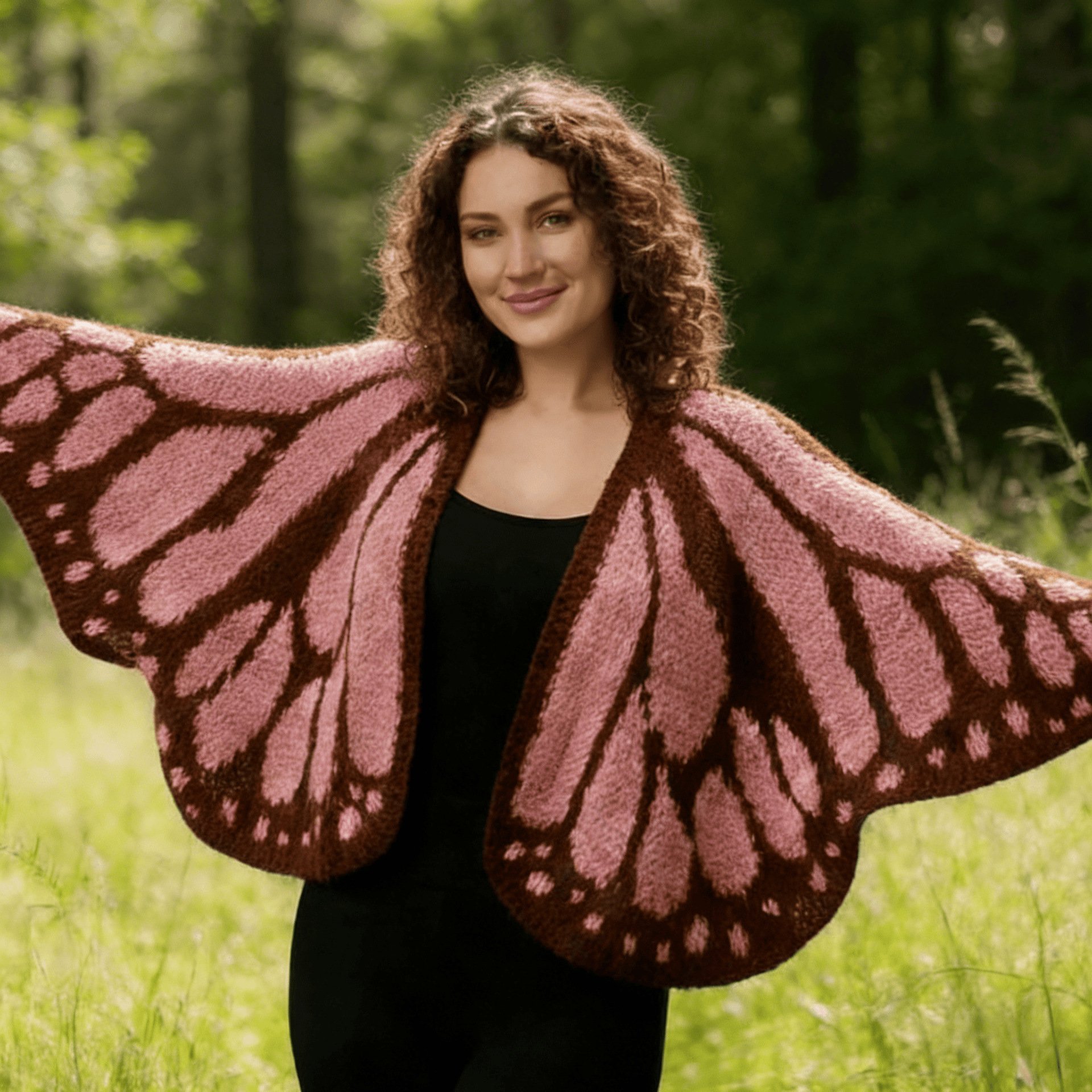 🔥LAST DAY 57% OFF - 🌟🦋 Monarch Butterfly Cardigan – Handcrafted Statement Piece