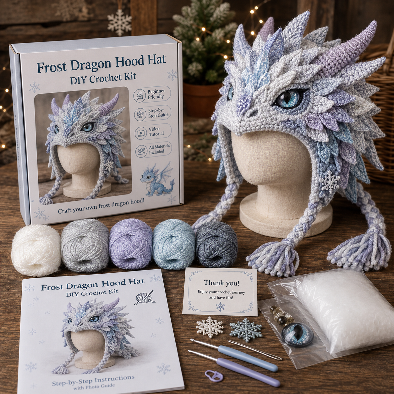 🌊✨ Ocean Series Hood Hat DIY Crochet Kit 