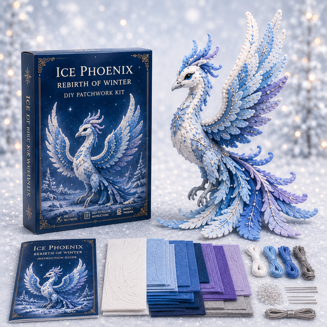 Arctic Winter Guardians Series 2 DIY Patchwork Kit – Magical Winter Animal Craft ❄️🧵