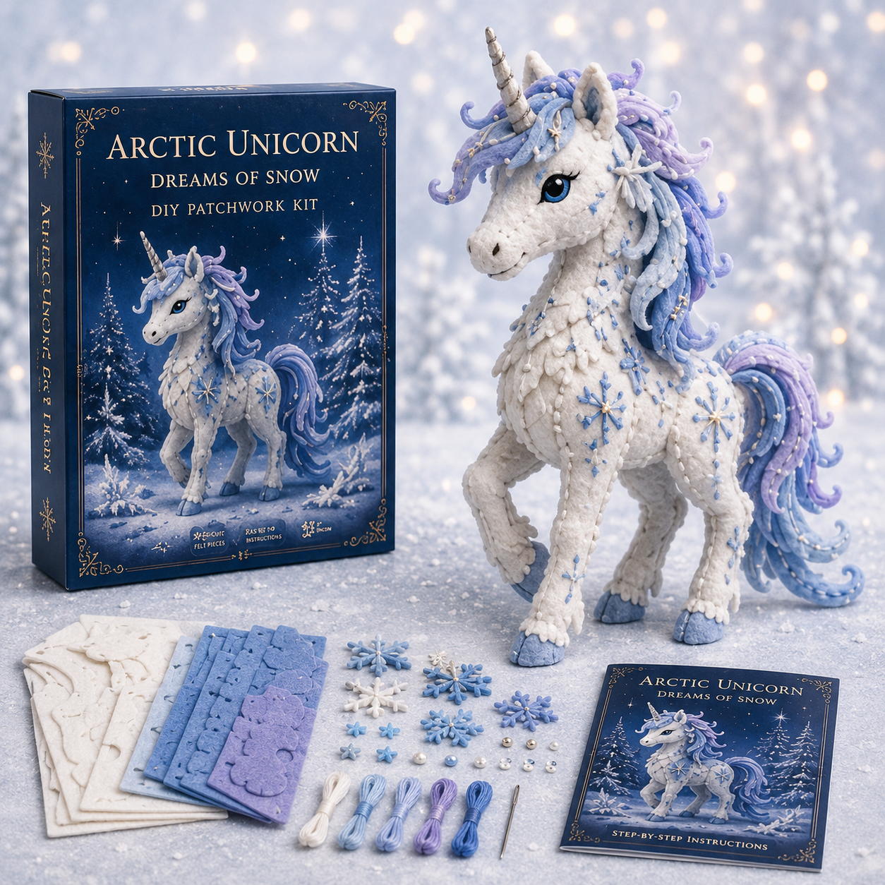 Arctic Winter Guardians Series 2 DIY Patchwork Kit – Magical Winter Animal Craft ❄️🧵