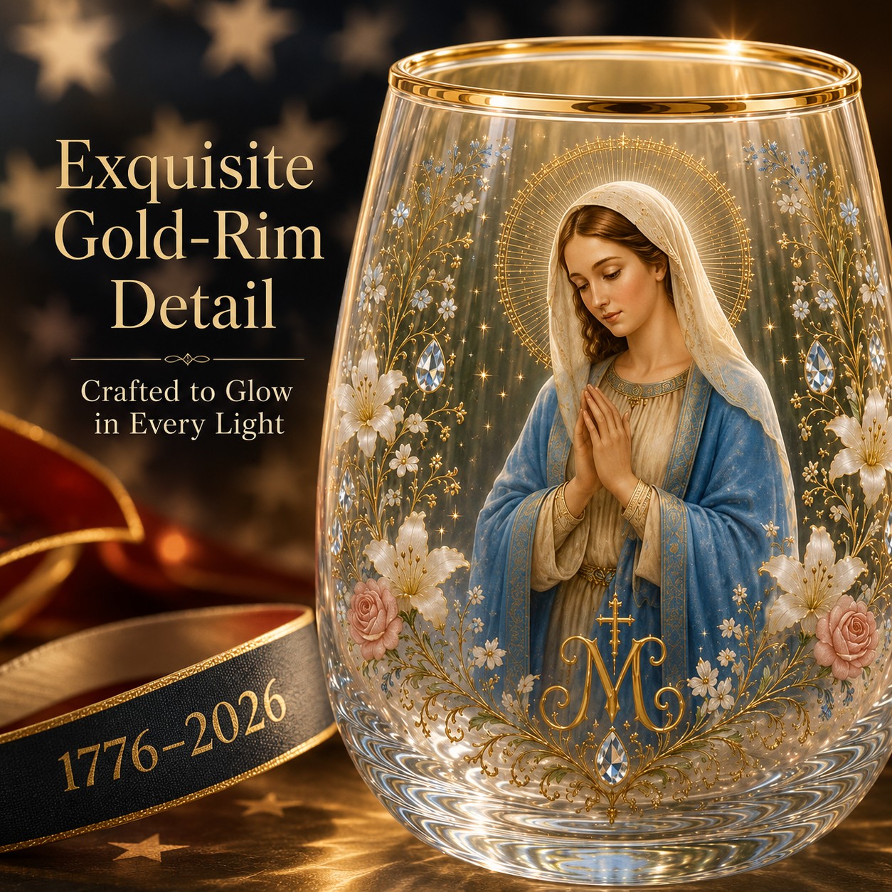 2026 Limited Edition "Morning Prayer" Glass Tea Cup – Faith & Serenity Collection