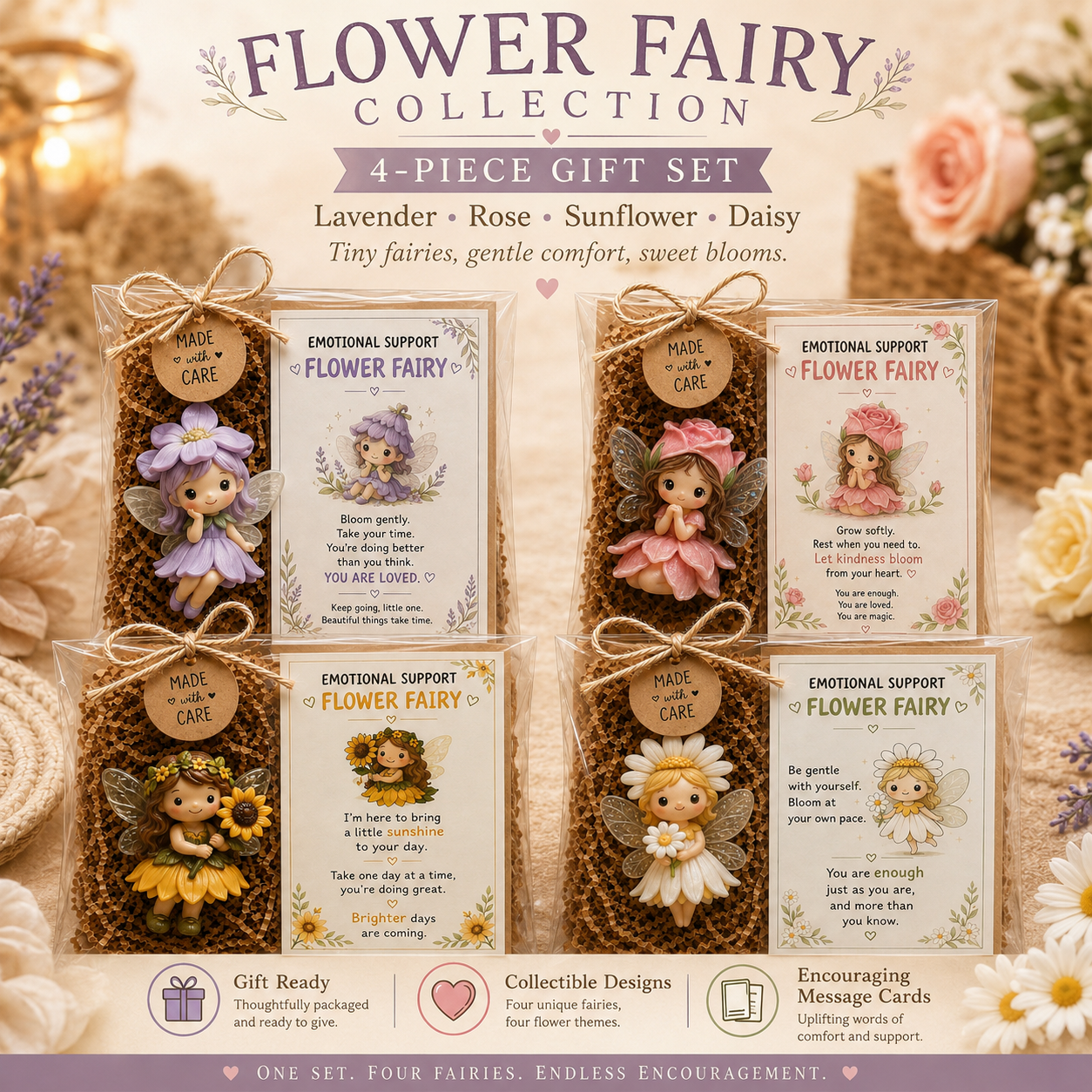 [Copy]Emotional Support Fairy Gift Set | Figurine and Encouragement Card