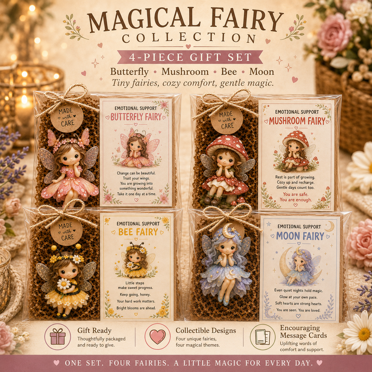[Copy]Emotional Support Fairy Gift Set | Figurine and Encouragement Card
