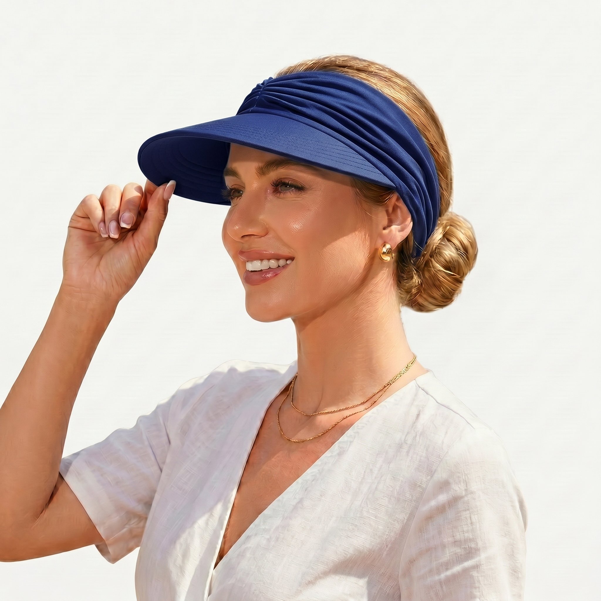 🛒 Buy 3, Save 20% 💰 – 👒 UPF 50+ Sun Visor Ponytail Hat | Wide Brim, Breathable, Foldable