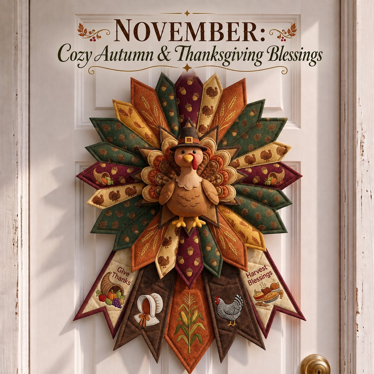 🗓️ Beginner-Friendly 12-Month 3D Quilted Door Hanger Sewing Kit Collection | Complete DIY Craft Kit 💕