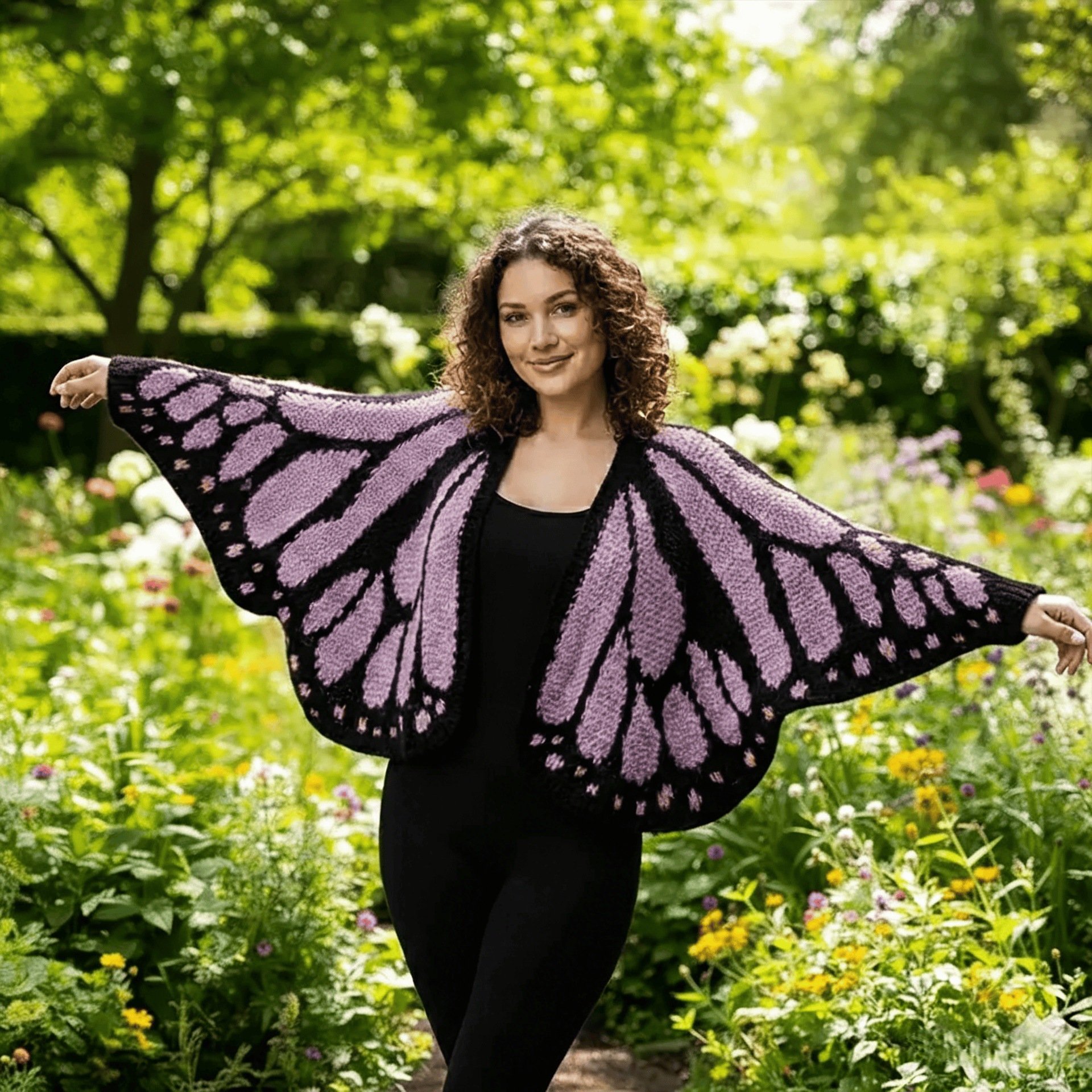 🔥LAST DAY 57% OFF - 🌟🦋 Monarch Butterfly Cardigan – Handcrafted Statement Piece