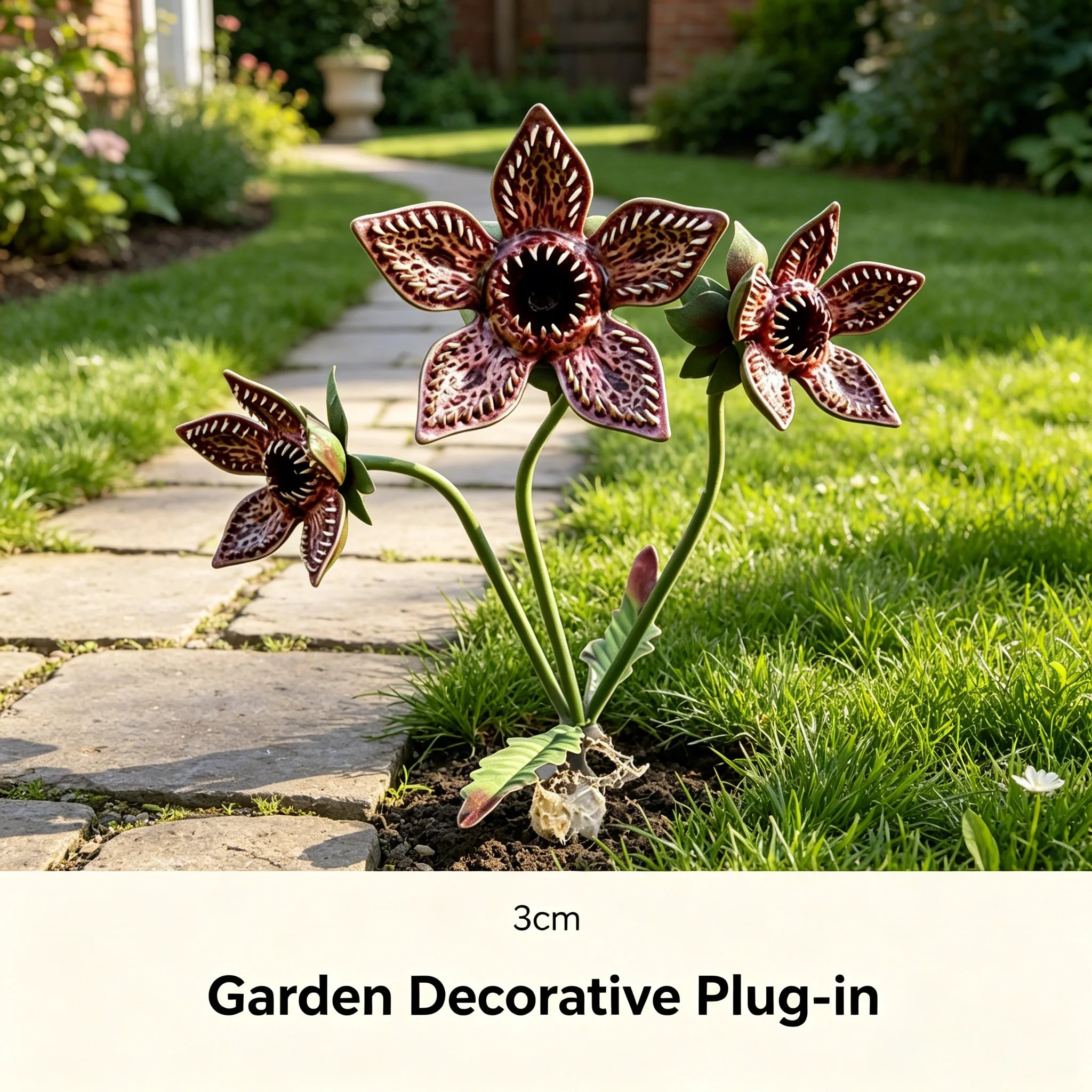 🌿 Monster Bloom Garden Stake