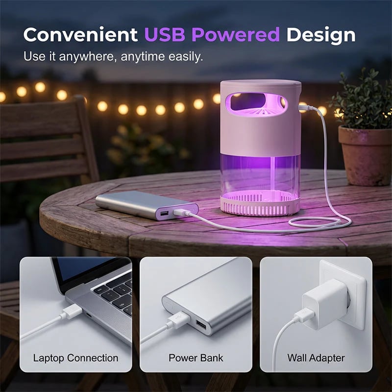 🔥Last Day 50% OFF - 🦟UV Mosquito Killer Lamp – 🔇quiet, USB, chemical-free. 🌙