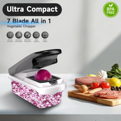 Aonhom Vegetable Chopper Food Slicer, 15 in 1 Multi-Function Food Chopper