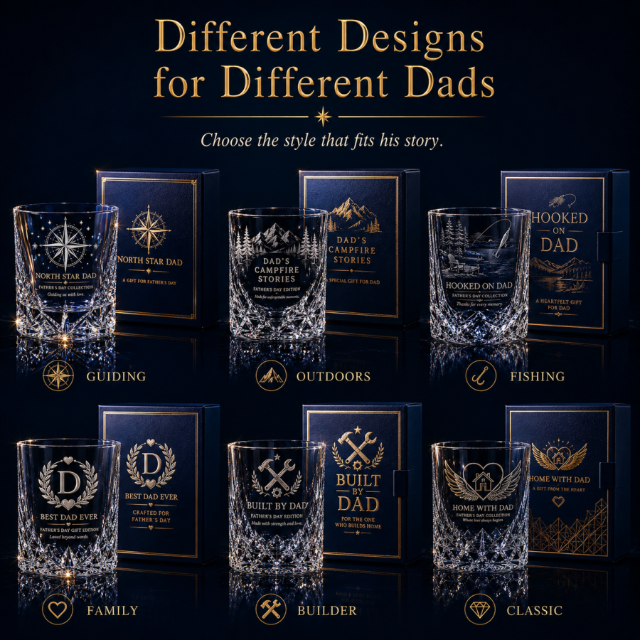 Father’s Day Crystal Gift Glass Collection – A One-of-a-Kind Gift Made for Dad