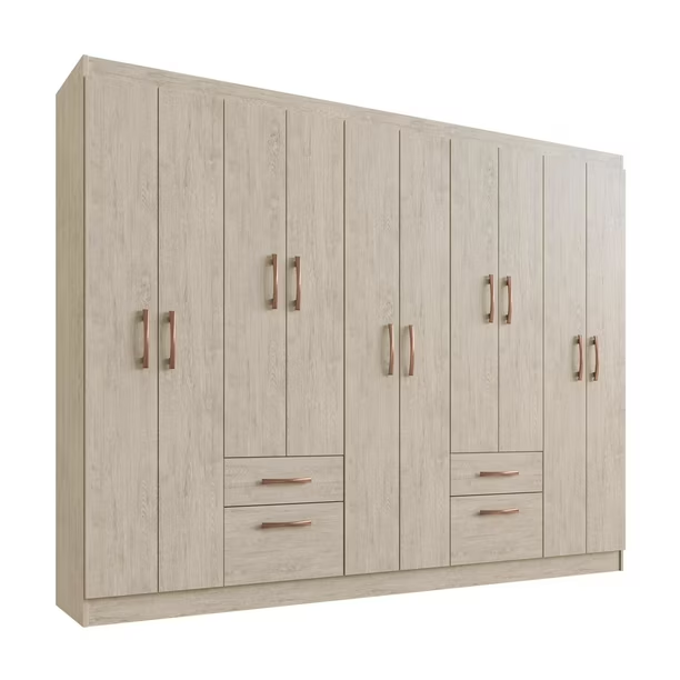 Clóset Mili 10 Puertas 2 Cajones Mdf Arena
