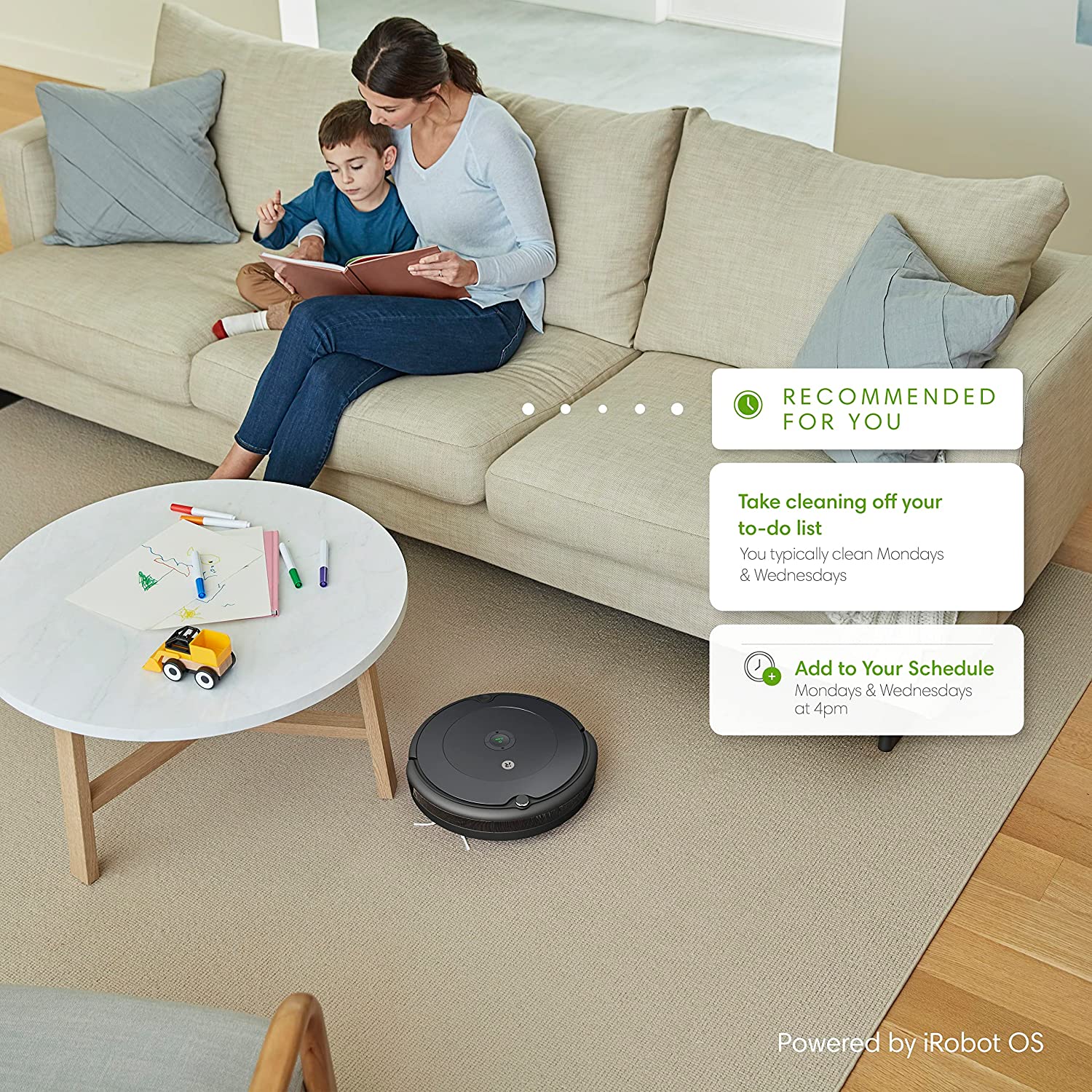 iRobot Roomba 694 Robot Aspiradora-Wi-Fi Conectividad, recomendaciones de Limpieza Personalizadas, Funciona con Alexa, Bueno para Pelo de Mascotas, alfombras, Suelos Duros, autocarga, Roomba 694-trapo