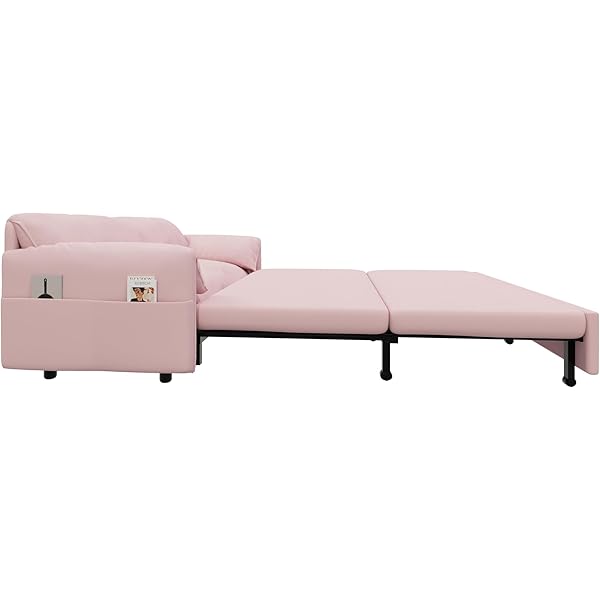 Sofá cama convertible multifuncional 3 en 1 tamaño Queen, cómodo sofá cama extraíble de terciopelo de 63,8"