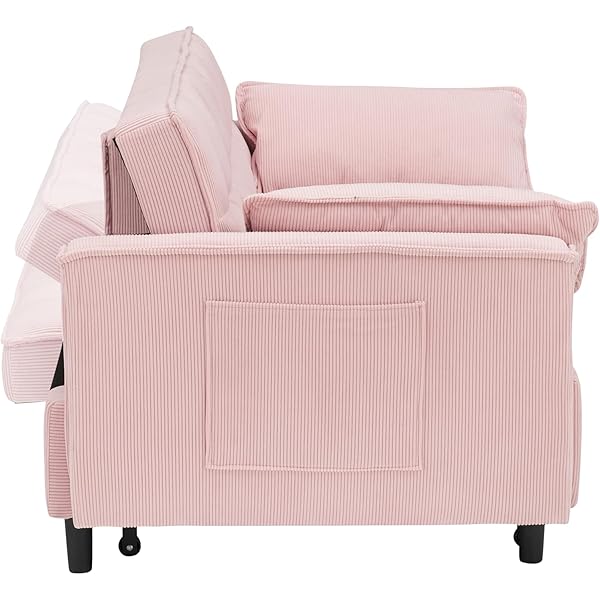 Sofá cama convertible multifuncional 3 en 1 tamaño Queen, cómodo sofá cama extraíble de terciopelo de 63,8"