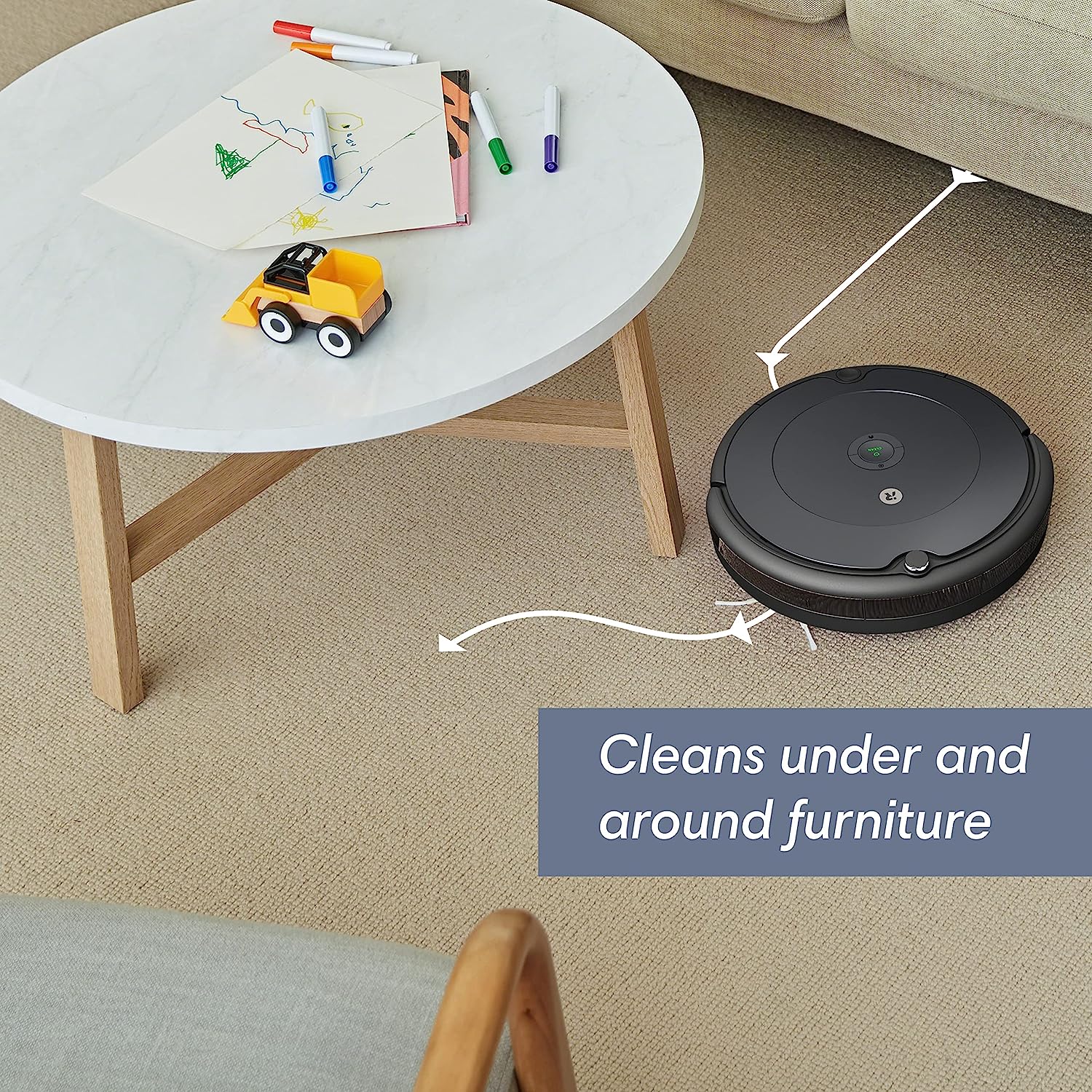 iRobot Roomba 694 Robot Aspiradora-Wi-Fi Conectividad, recomendaciones de Limpieza Personalizadas, Funciona con Alexa, Bueno para Pelo de Mascotas, alfombras, Suelos Duros, autocarga, Roomba 694-trapo