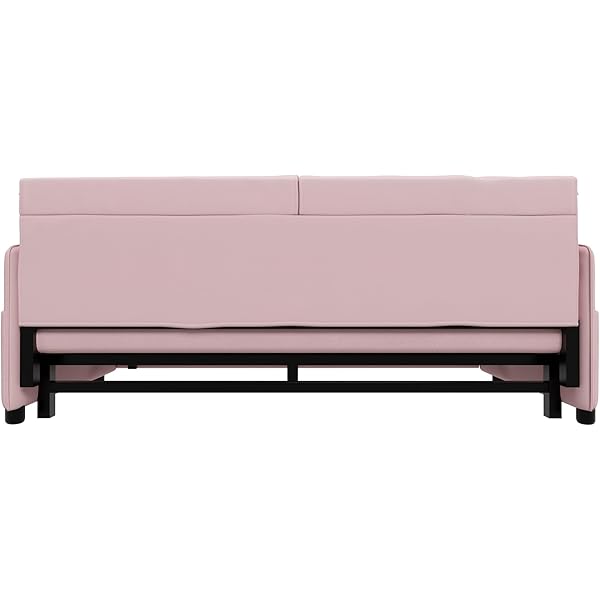 Sofá cama convertible multifuncional 3 en 1 tamaño Queen, cómodo sofá cama extraíble de terciopelo de 63,8"