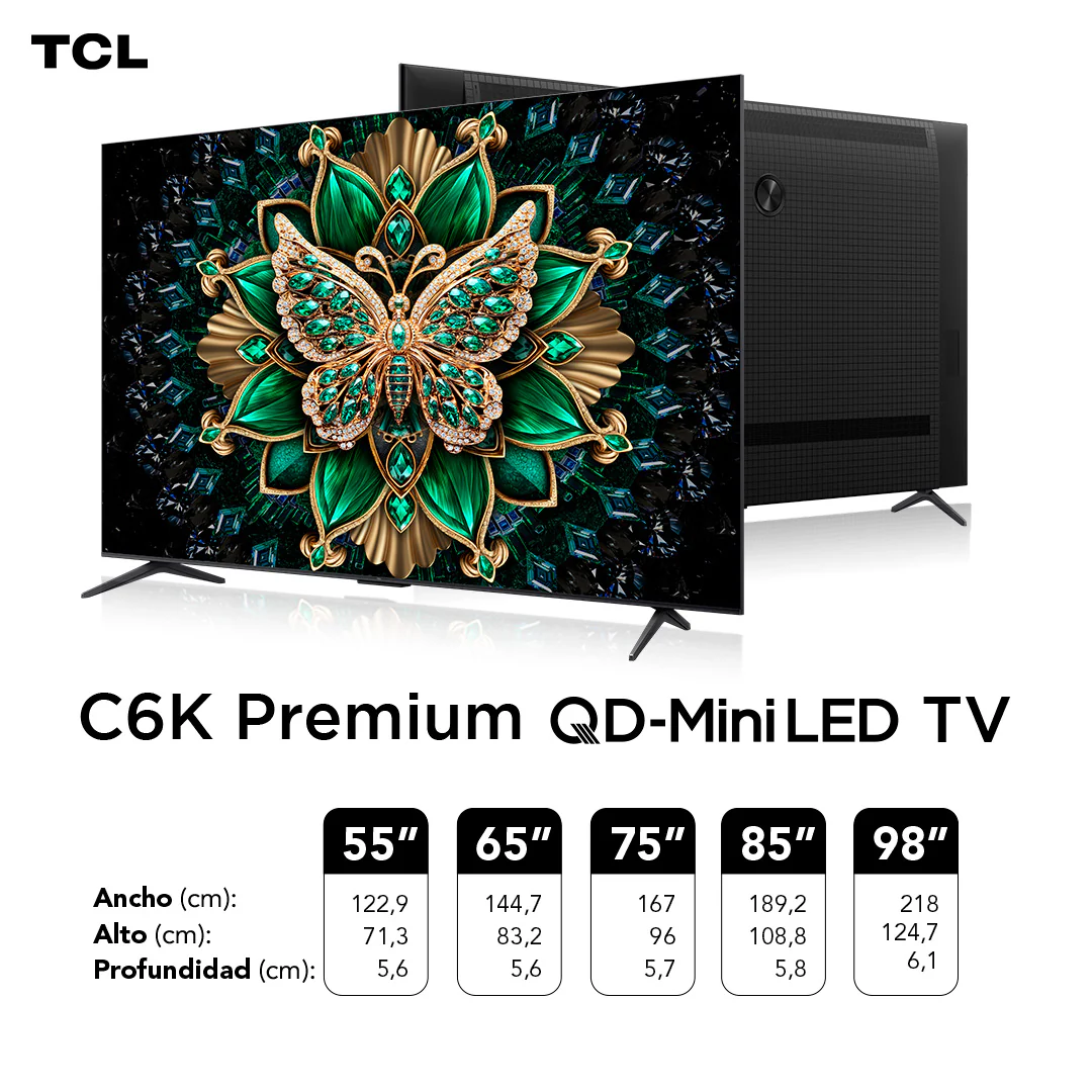 Smart TV 85" TCL 4K Mini LED 85C6K