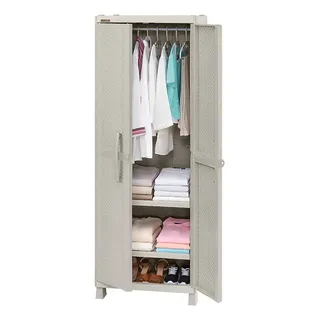 Armario Para Ropa Rimax Rattan Incluye Perchas Súper Oferta Color Beige
