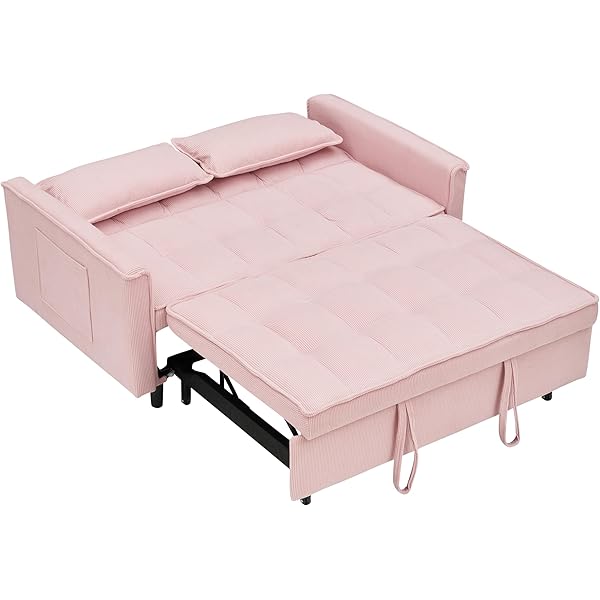 Sofá cama convertible multifuncional 3 en 1 tamaño Queen, cómodo sofá cama extraíble de terciopelo de 63,8"
