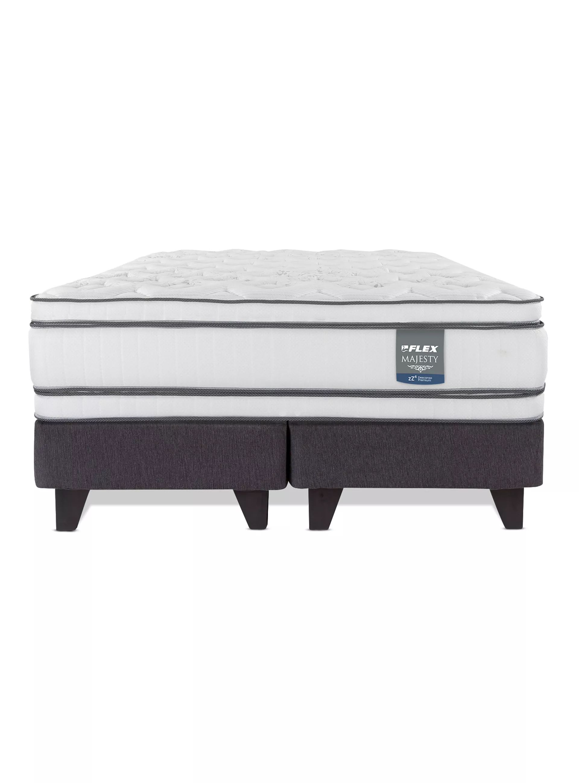 Cama Europea Majesty King Base Dividida Grafito