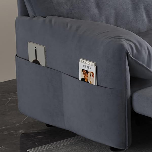 Sofá cama convertible multifuncional 3 en 1 tamaño Queen, cómodo sofá cama extraíble de terciopelo de 63,8"