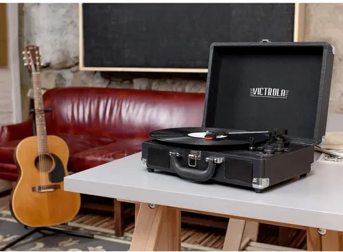 Tornamesa Bluetooth Con Bocinas Maletin Vintage Tocadiscos
