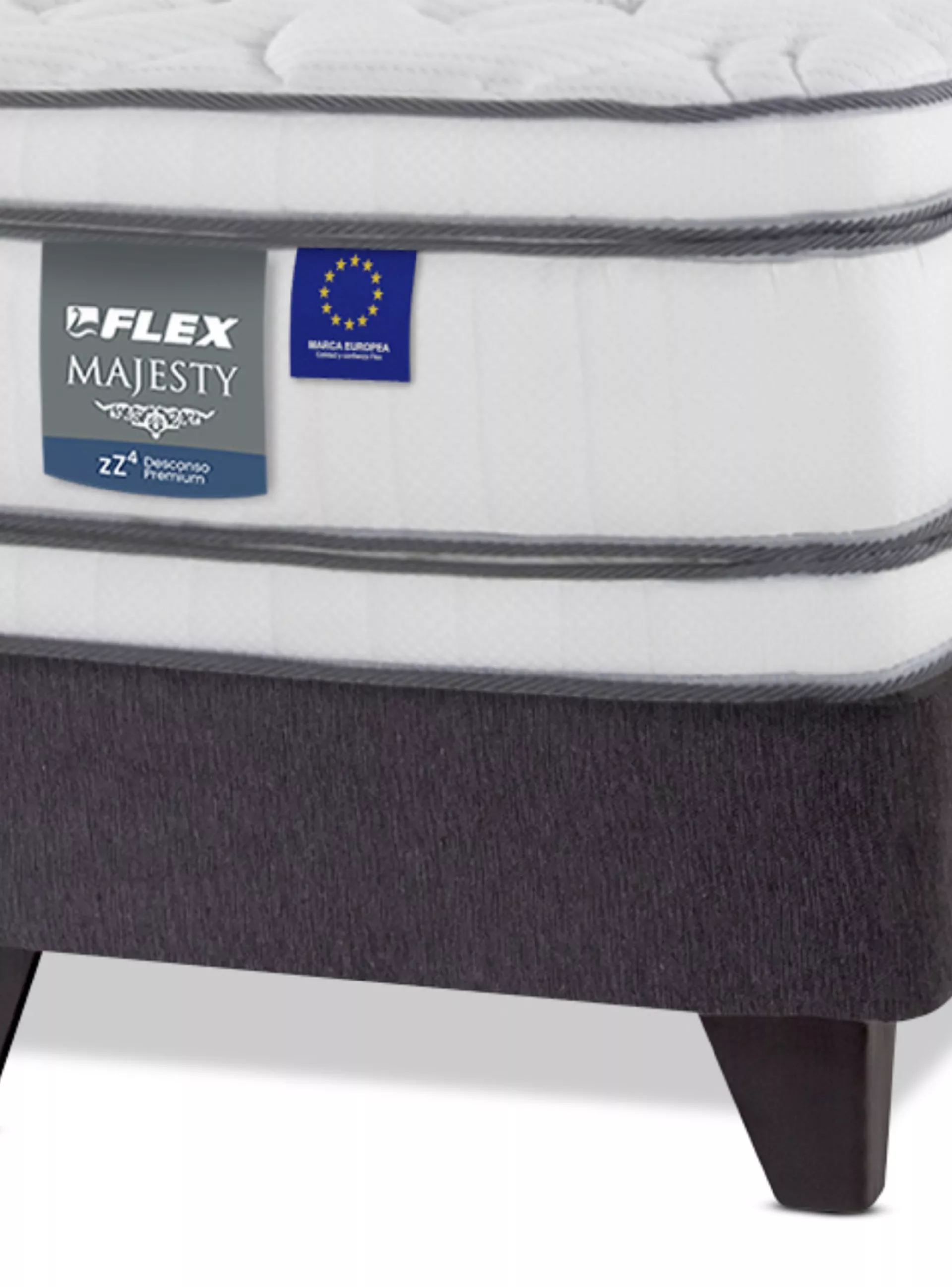 Cama Europea Majesty King Base Dividida Grafito
