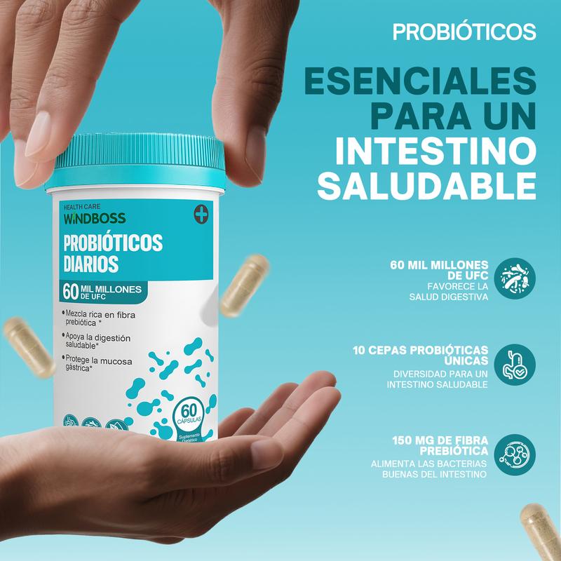 Paquete Hack your Tummy de Windboss: apoyo para digestión y bienestar general, con enzimas digestivas y probiótico de 60 mil millones