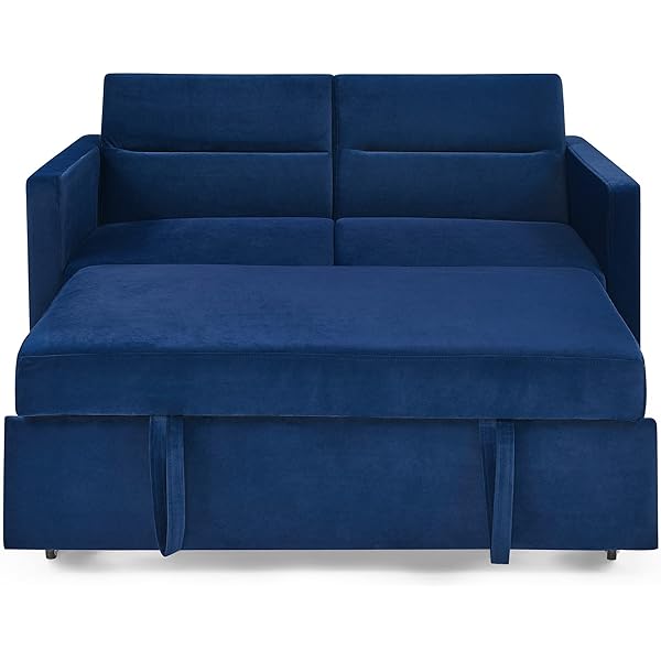Sofá cama convertible multifuncional 3 en 1 tamaño Queen, cómodo sofá cama extraíble de terciopelo de 63,8"
