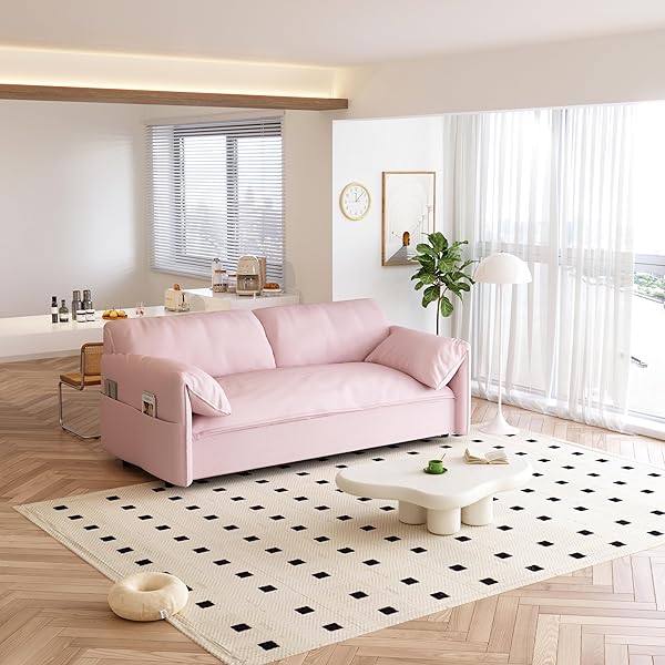 Sofá cama convertible multifuncional 3 en 1 tamaño Queen, cómodo sofá cama extraíble de terciopelo de 63,8"