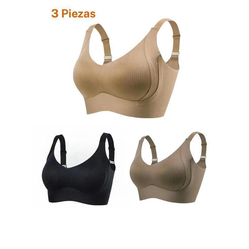 Brasier sin varillas con realce para mujer, brasier sin costuras cómodo y transpirable, lencería suave y ligera para todas las estaciones, ropa femenina