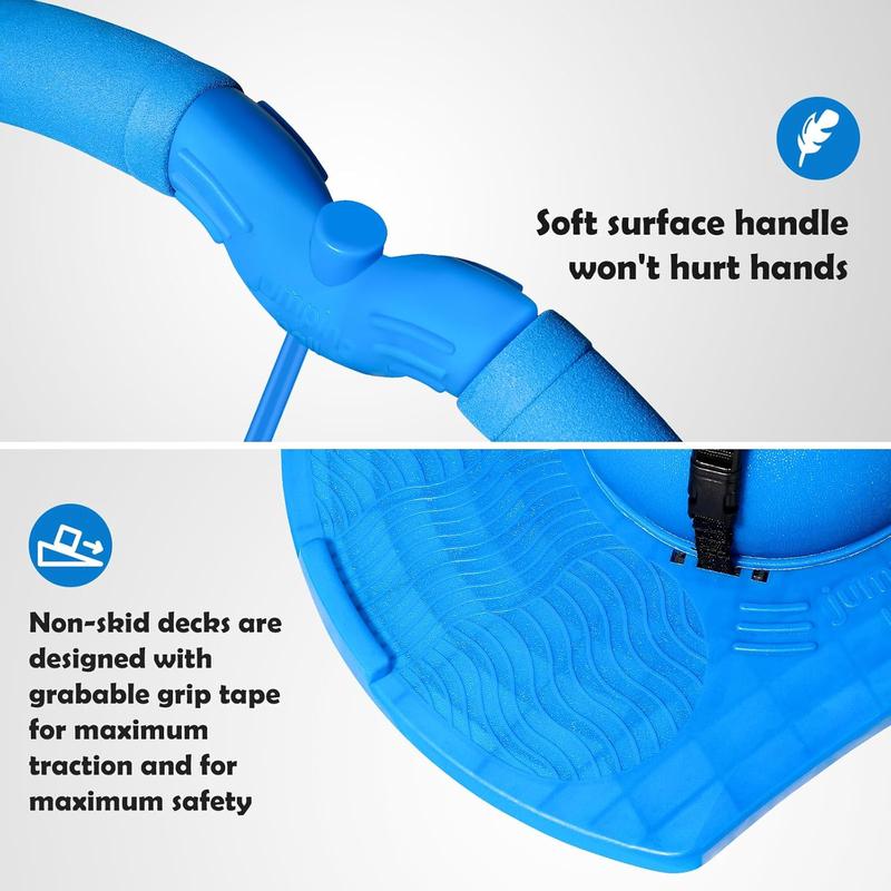 Pogo Jumper with Handle and Ball Pump, High Jump Toy Bounce Jump Trick Board Pogo Bouncing Ball Safe and Fun Pogo Stick for Kids Boys Girls and Adults Prolonged Use