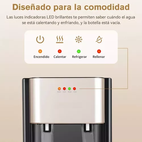 Dispensador eléctrico de agua fría y caliente botella de agua oculta-----Llave hexagonal en forma de copo de nieve