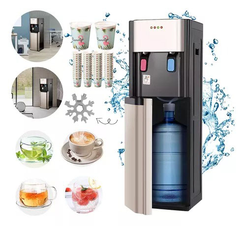 Dispensador eléctrico de agua fría y caliente botella de agua oculta-----Llave hexagonal en forma de copo de nieve