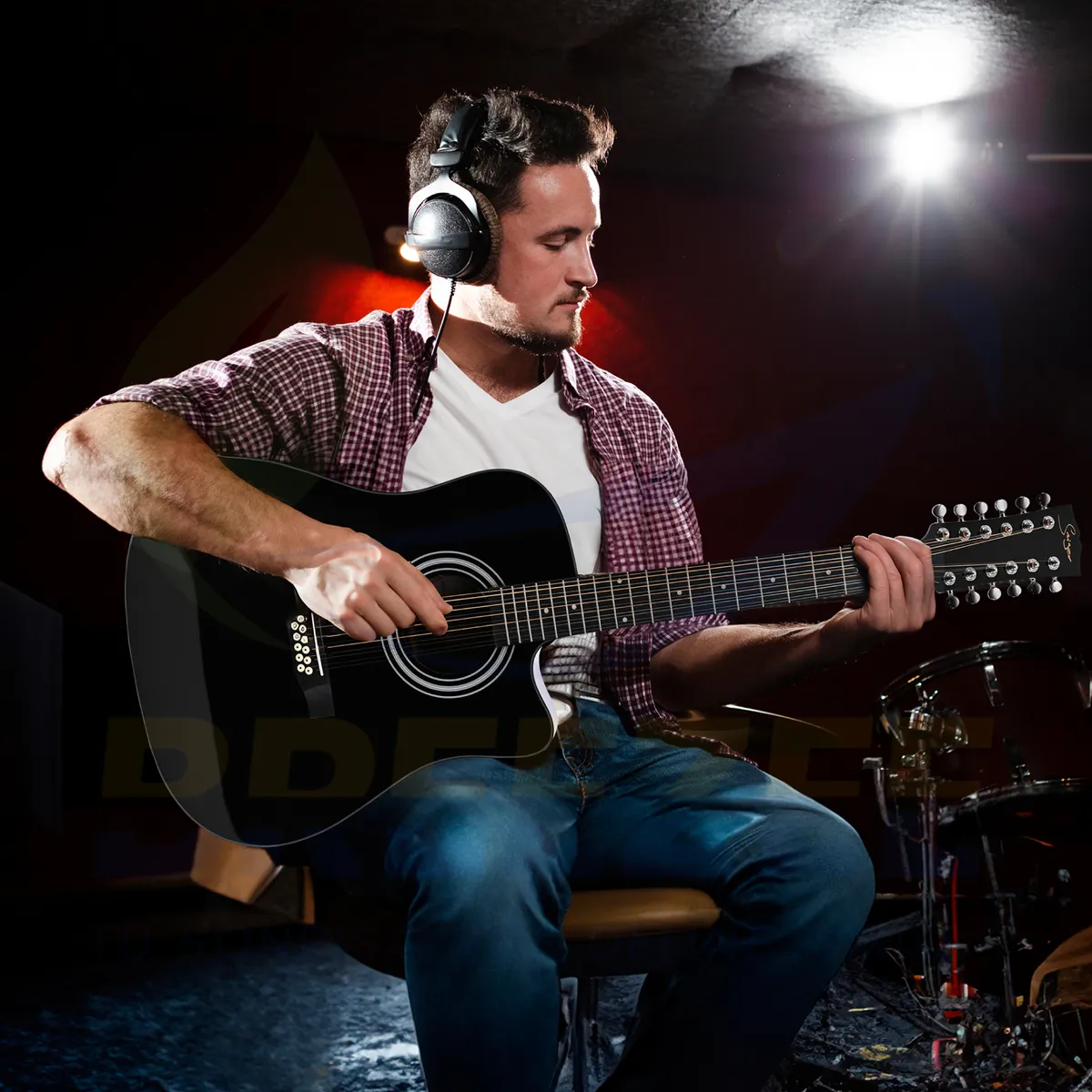 Guitarra Acústica 12 Cuerdas 42 Pulgadas Abeto Accesorios