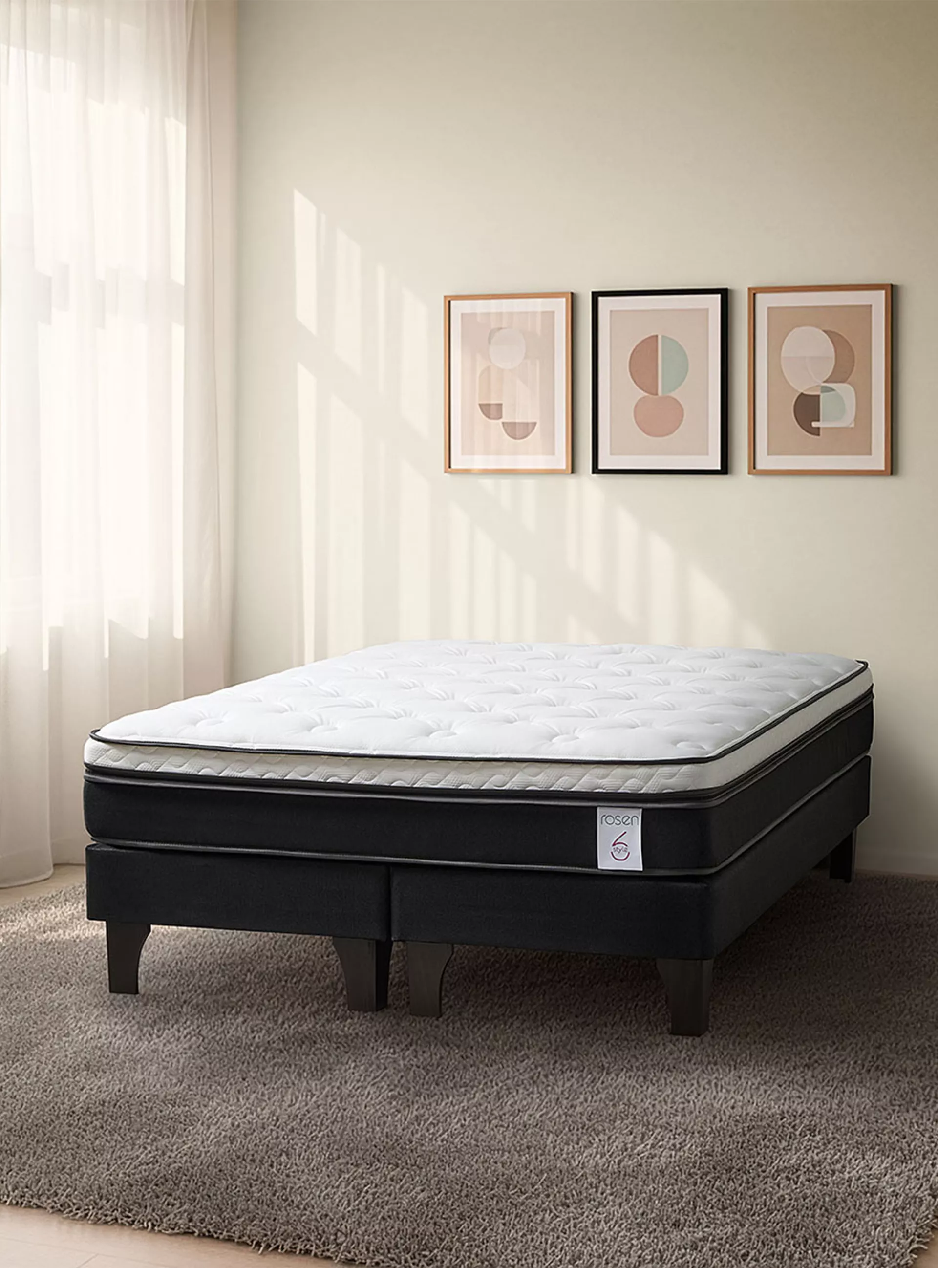 Cama Europea New Style 6 2 Plazas Base Dividida
