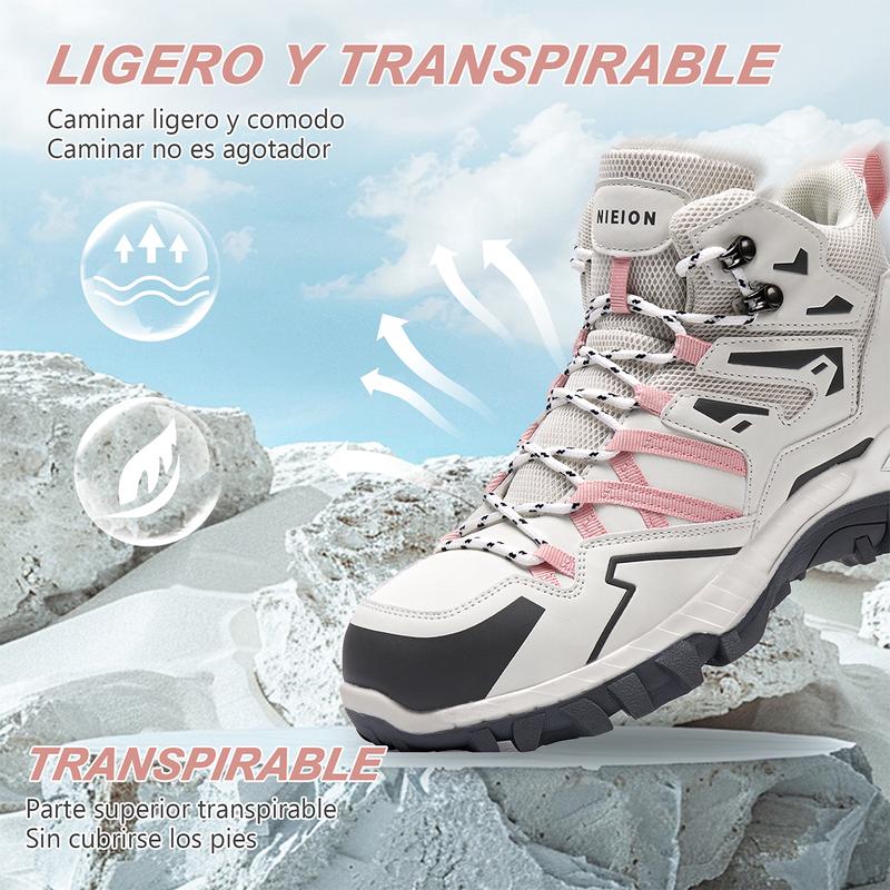NIEION Botas De Seguridad Zapatos De Seguridad Para Mujer Botas Para Mujer Industrial Ligeros Para Mujer Transpirables Botas De Trabajo Para Hombre,Anti-Smash Anti-Puncture Botas