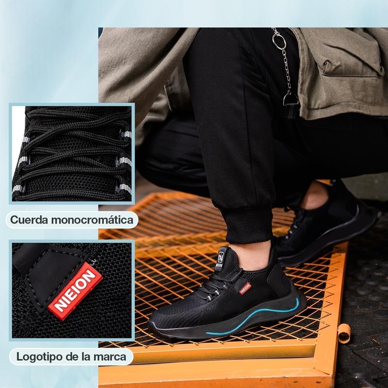NIEION Zapatos De Seguridad Mujer Zapatillas Mujer Trabajo Tenis Sport Industriale De Fibra  Industrial Trabajo Ligero Tenis Para Mujer Y Hombre Work Shoes Para Hombre Y Mujer