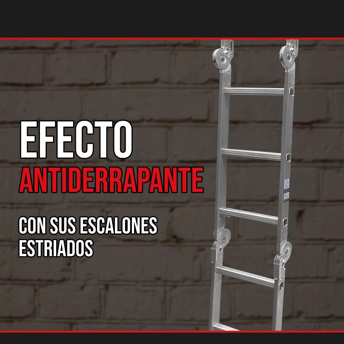 Escalera Multipropositos Con Plataforma De Trabajo Color Plateado