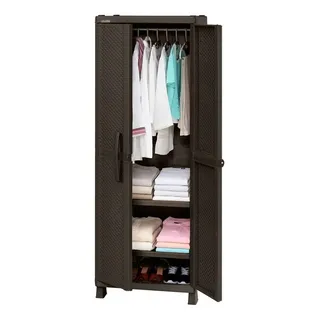 Armario De Ropa Apariencia Rattan Wengue Rimax Color Marrón